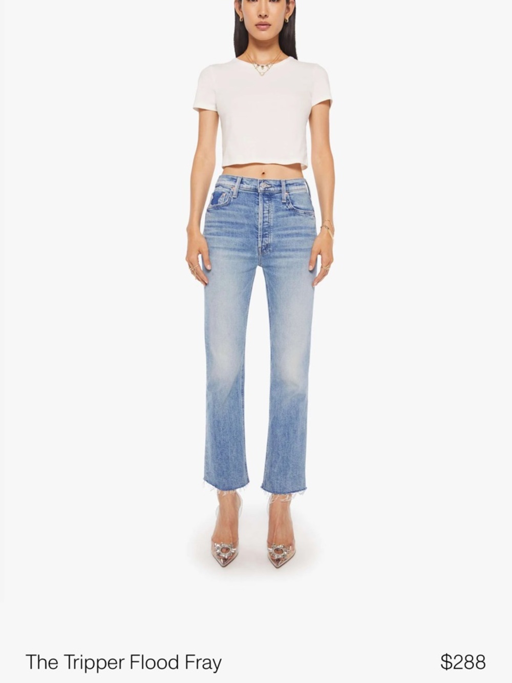 Mother The Tripper Flood Fray Jeans